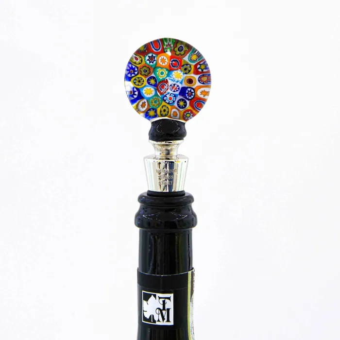 MuranoVItrum Earrings Party Glass Wine Stopper Millefiori MuranoVItrum Earrings Party Glass Wine Stopper Millefiori