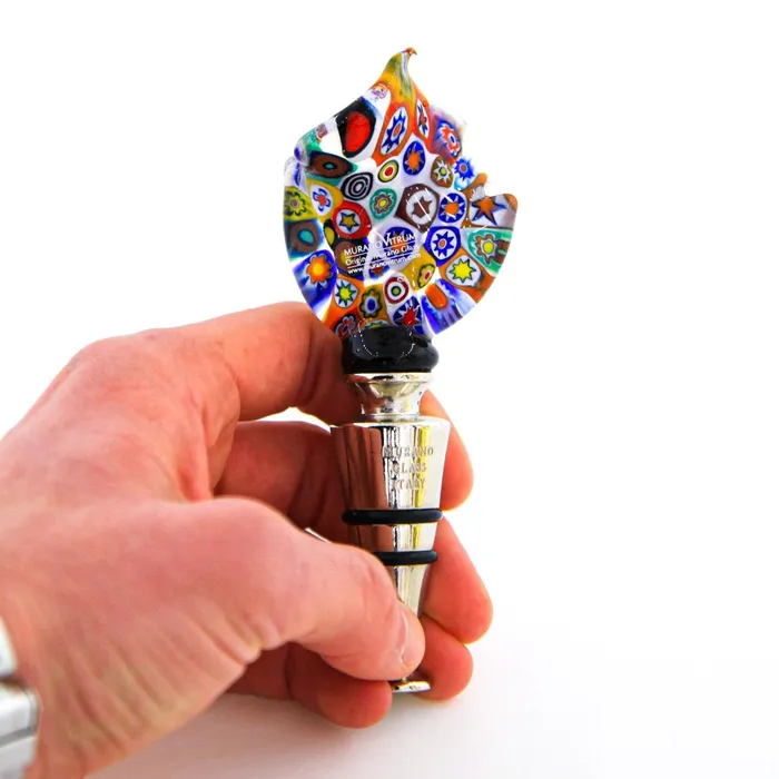 MuranoVItrum Earrings Party Glass Wine Stopper Millefiori MuranoVItrum Earrings Party Glass Wine Stopper Millefiori