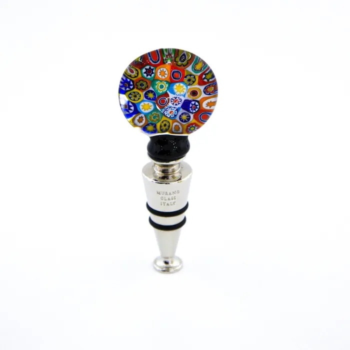 MuranoVItrum Earrings Party Glass Wine Stopper Millefiori MuranoVItrum Earrings Party Glass Wine Stopper Millefiori