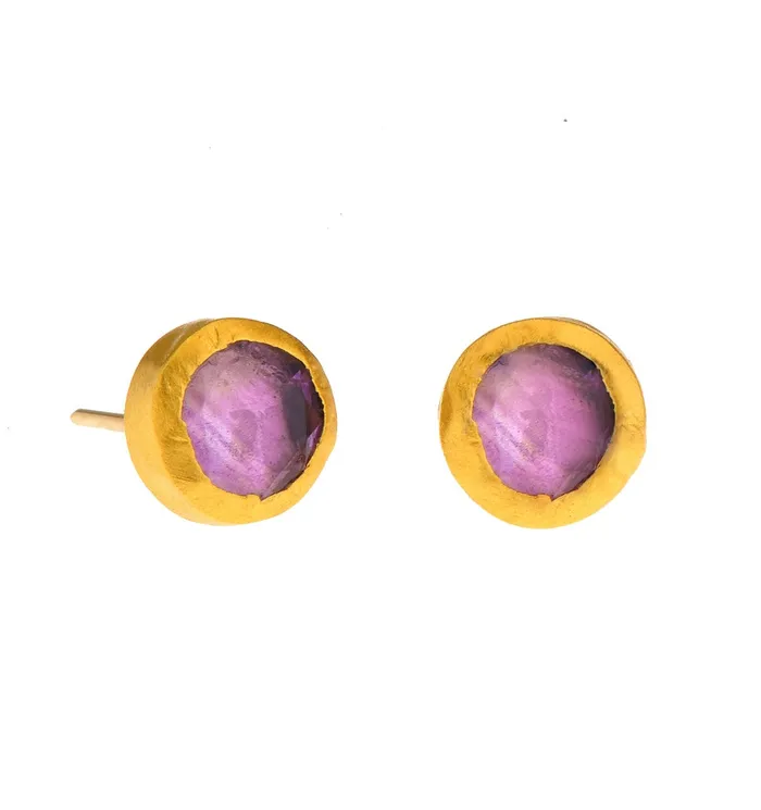 Nava Zahavi Amethyst stud Earrings Nava Zahavi Earrings