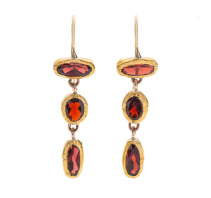 Nava Zahavi Dangle Garnet Earrings Nava Zahavi Earrings