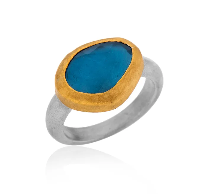 Nava Zahavi Rings Nava Zahavi Shimmers Blue Ring