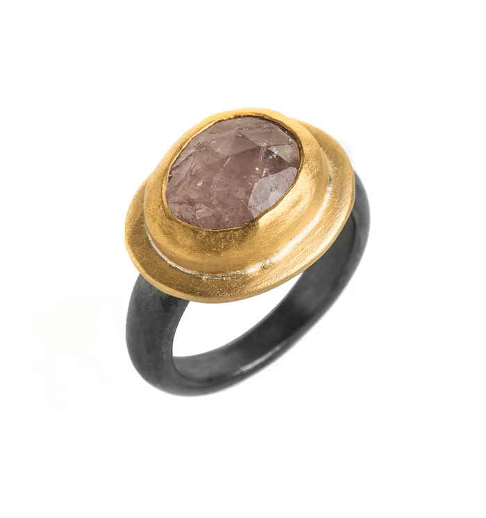 Nava Zahavi Rings Nava Zahavi Yellow Gold Morgonite Ring