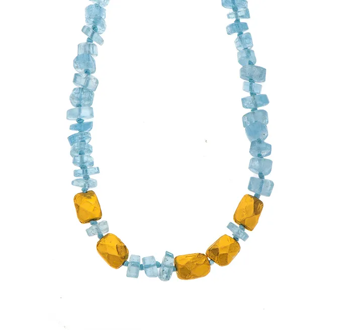 Nava Zahavi Yellow Gold Aquamarine Slices Necklace Nava Zahavi Necklaces Nava Zahavi Yellow Gold Aquamarine Slices Necklace Nava Zahavi Necklaces