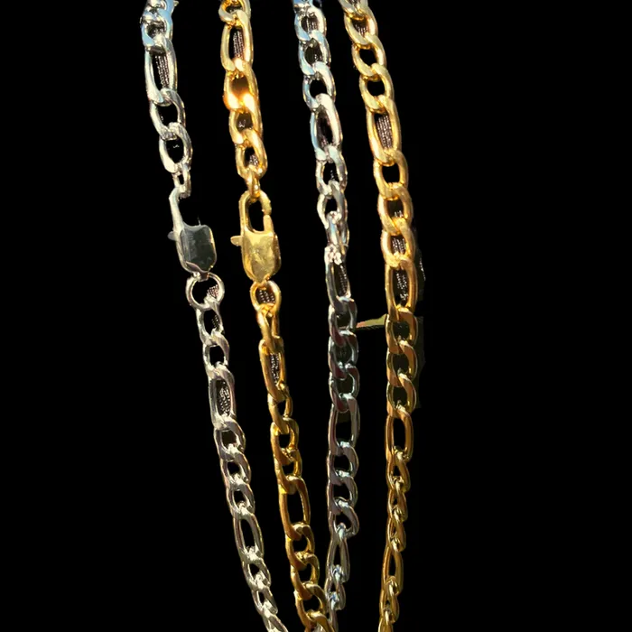 Necklaces 5MM Stainless Steel Figaro Class Chain Necklace Stainless Steel