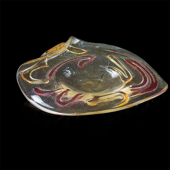 Necklaces Arte di Murano Shell Crystal and Gold Centerpiece Murano Glass