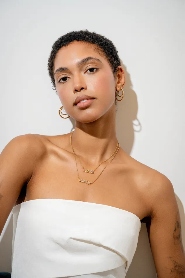 Necklaces Crystal Haze Jewelry Love Baguette Necklace