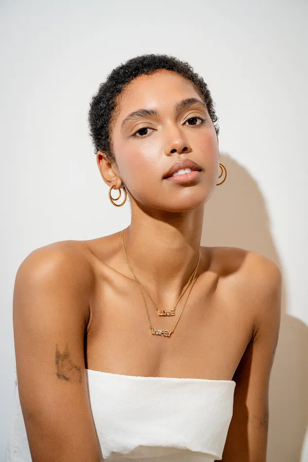 Necklaces Crystal Haze Jewelry Love Baguette Necklace