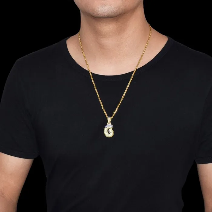 Necklaces DRIPPY Snowy Drip Iced Out Personalized Custom Name Necklace Pendant