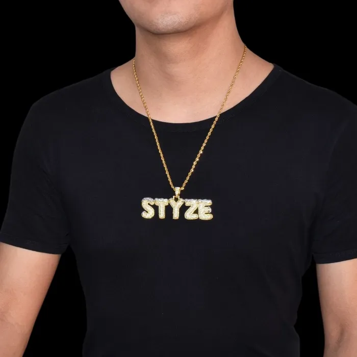 Necklaces DRIPPY Snowy Drip Iced Out Personalized Custom Name Necklace Pendant