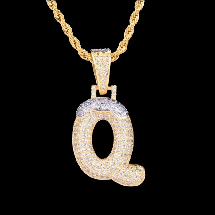 Necklaces DRIPPY Snowy Drip Iced Out Personalized Custom Name Necklace Pendant