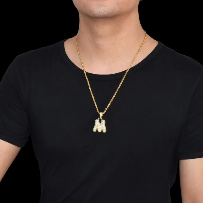 Necklaces DRIPPY Snowy Drip Iced Out Personalized Custom Name Necklace Pendant