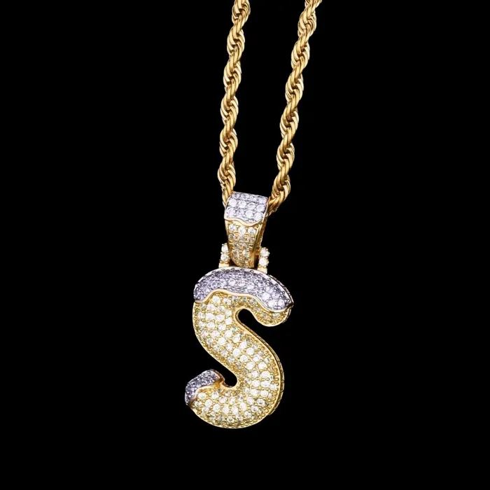 Necklaces DRIPPY Snowy Drip Iced Out Personalized Custom Name Necklace Pendant