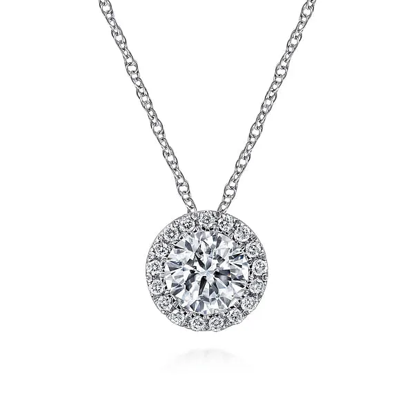 Necklaces GABRIEL CO 14K White Gold Diamond Necklace