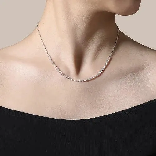 Necklaces GABRIEL CO 14K White Gold Diamond Necklace