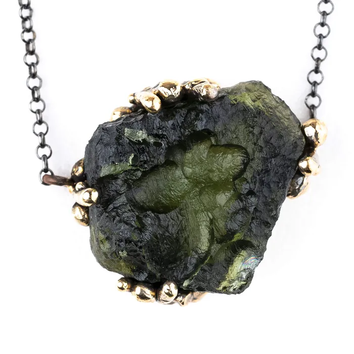 Necklaces Giardinoblu Moldavite Necklace One of a Kind