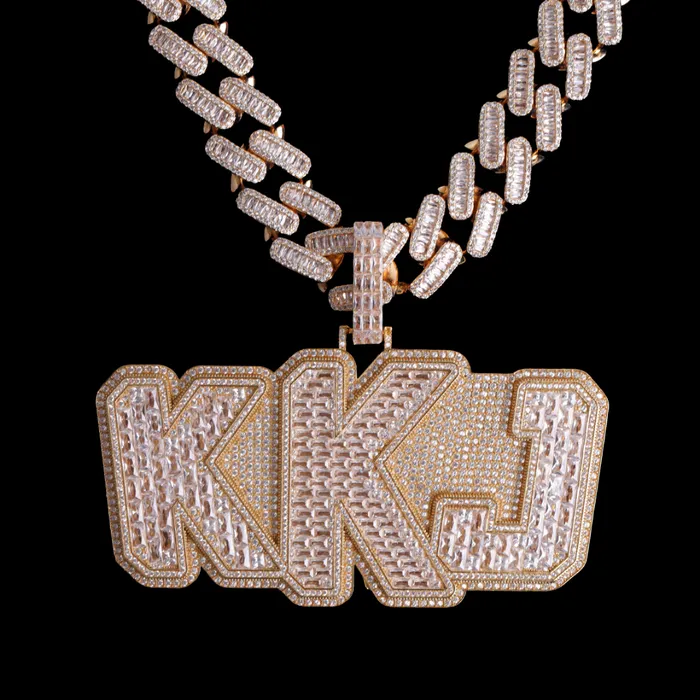 Necklaces KING King Iced Out Personalized Name Custom Necklace Pendant