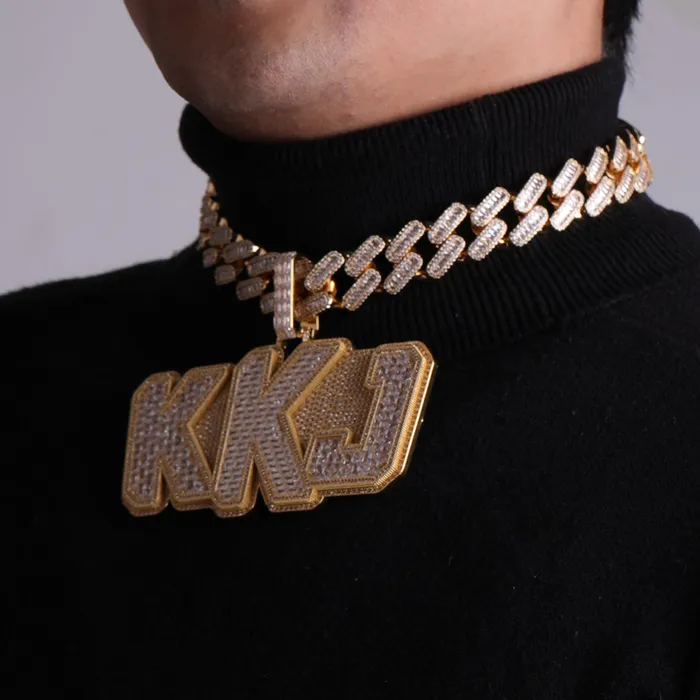 Necklaces KING King Iced Out Personalized Name Custom Necklace Pendant