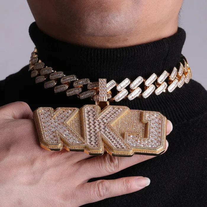 Necklaces KING King Iced Out Personalized Name Custom Necklace Pendant