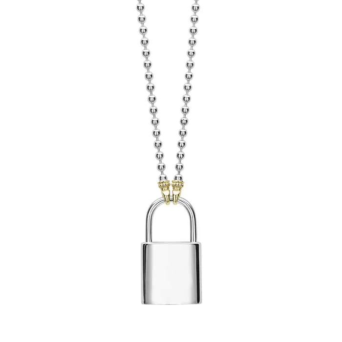 Necklaces LAGOS Beloved Large TwoTone Lock Necklace