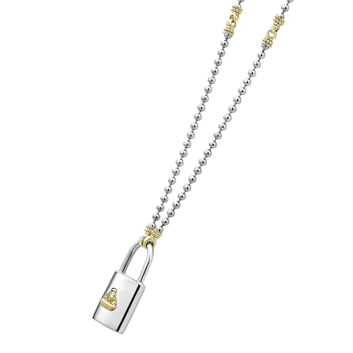 Necklaces LAGOS Beloved Large TwoTone Lock Necklace