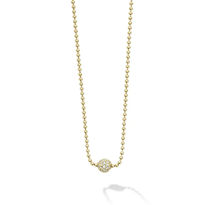 Necklaces LAGOS Covet Gold Diamond Sphere Necklace