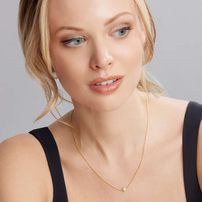 Necklaces LAGOS Covet Gold Diamond Sphere Necklace