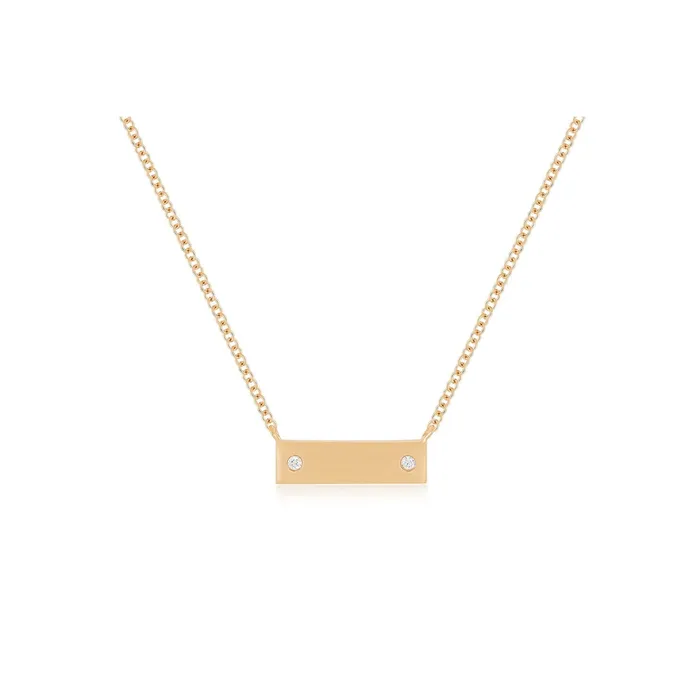 Necklaces Mini Name Plate Necklace EF COLLECTION