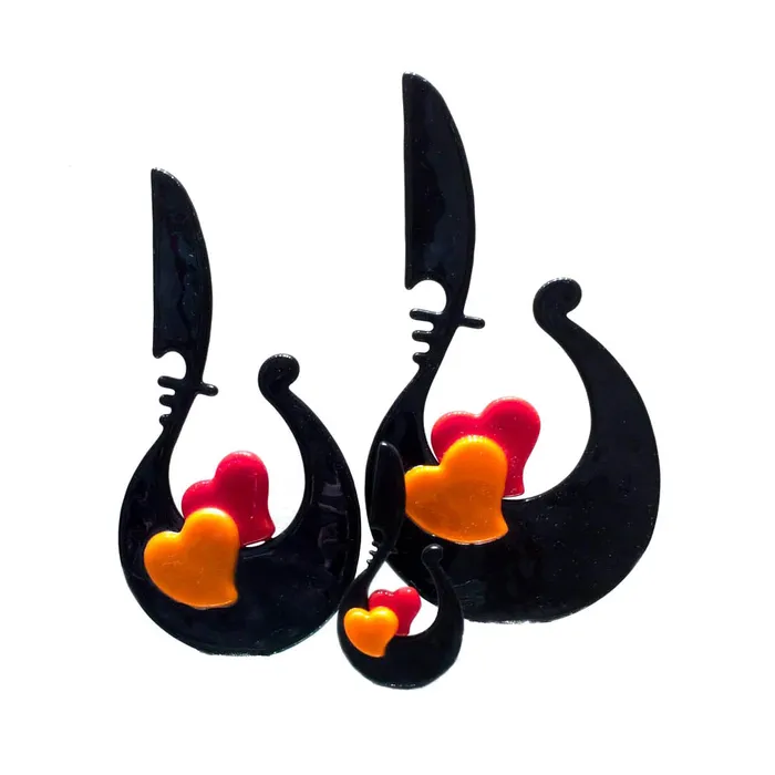 Necklaces MuranoVItrum Heart gondola size from 6 up to 22 cm Necklaces MuranoVItrum Heart gondola size from 6 up to 22 cm