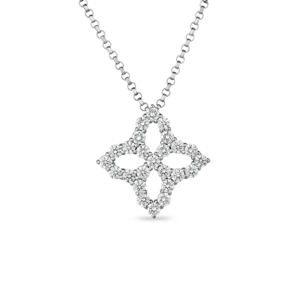 Necklaces Roberto Coin Diamond Princess Flower Pendant