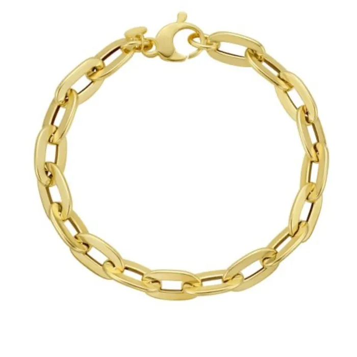 NicoleHD Jewelry Bracelets Long Mirror Rolo Link Chain Bracelet