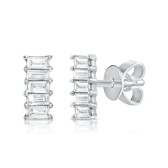 NicoleHD Jewelry Earrings Five Baguette Stud Earring