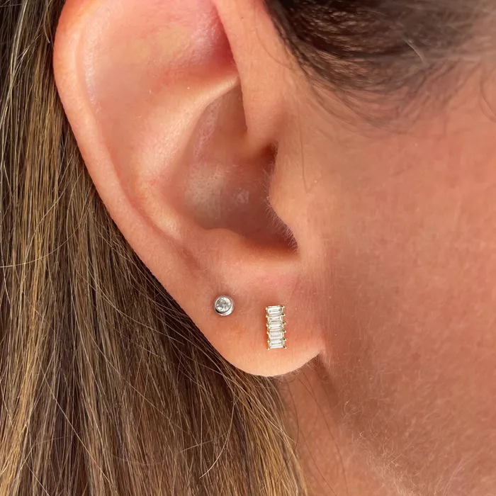 NicoleHD Jewelry Earrings Five Baguette Stud Earring