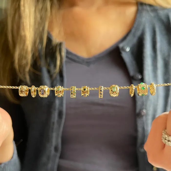 NicoleHD Jewelry Necklaces Gold And Emerald Spacer Bead NicoleHD Jewelry Necklaces Gold And Emerald Spacer Bead