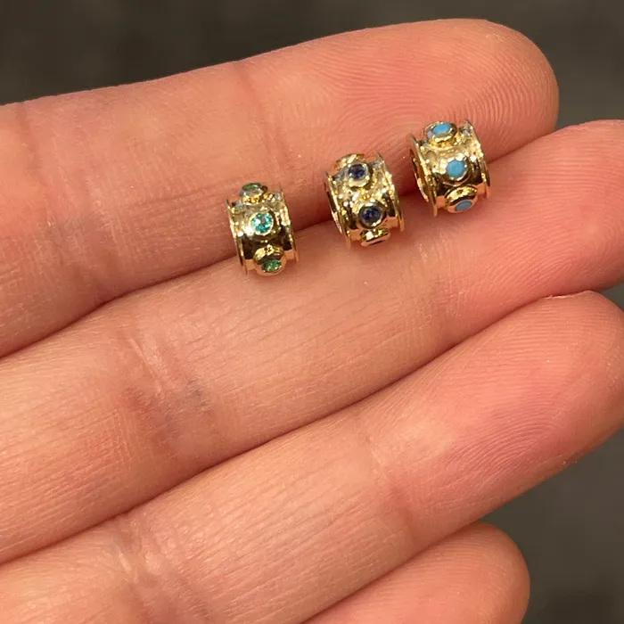 NicoleHD Jewelry Necklaces Gold And Emerald Spacer Bead NicoleHD Jewelry Necklaces Gold And Emerald Spacer Bead