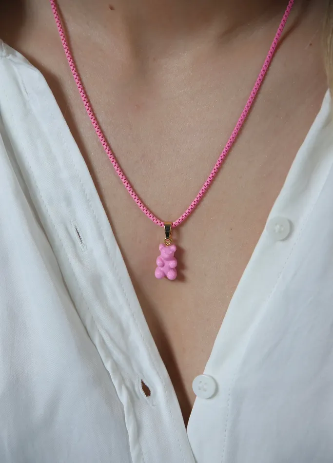 Nostalgia bear Classic connector Bubblegum pink Crystal Haze Jewelry Rings