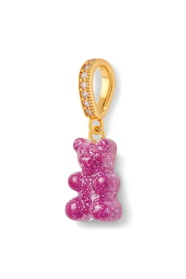 Nostalgia bear Pave connector Magenta Crystal Haze Jewelry Rings