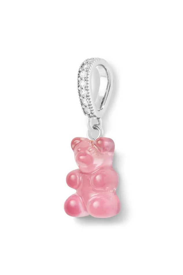 Nostalgia bear Pave connector Silver plated Bubblegum pink Crystal Haze Jewelry Rings Nostalgia bear Pave connector Silver plated Bubblegum pink Crystal Haze Jewelry Rings
