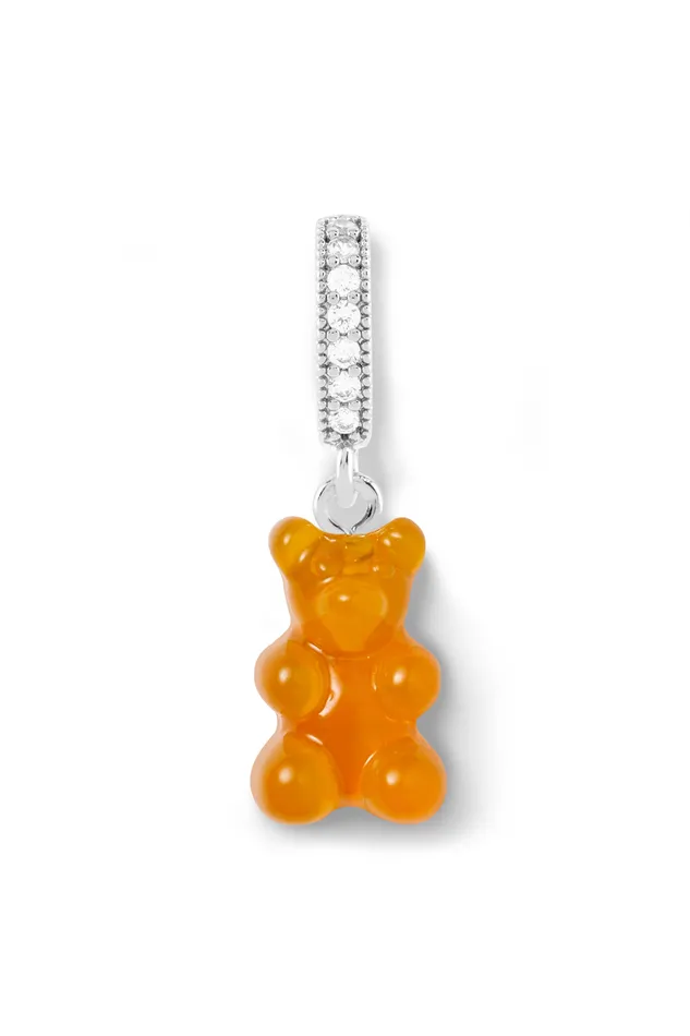 Nostalgia bear Pave Connector Silver plated Fanta Crystal Haze Jewelry Rings