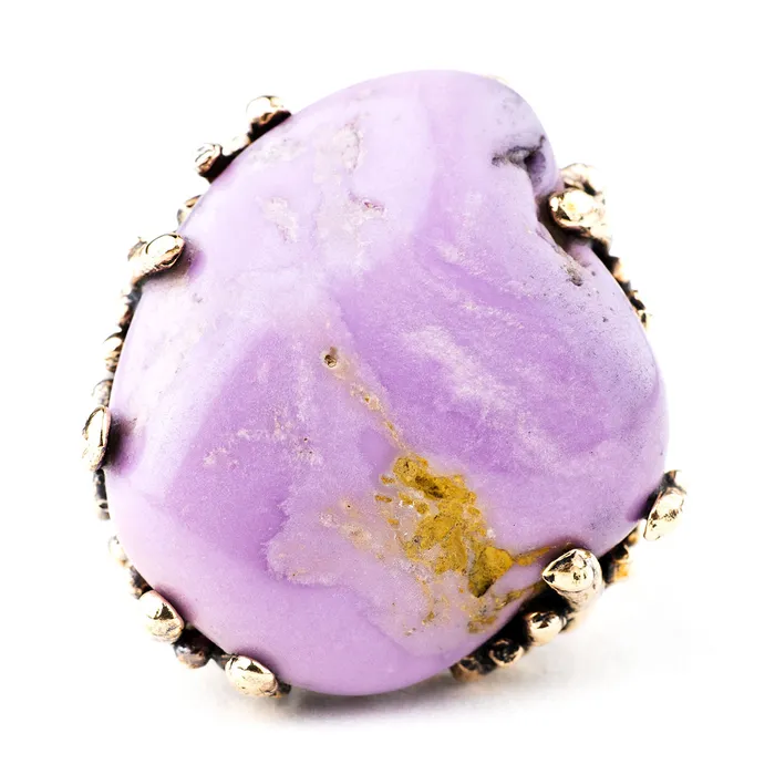 Phosphosiderite Statement Ring One of a Kind Giardinoblu Rings