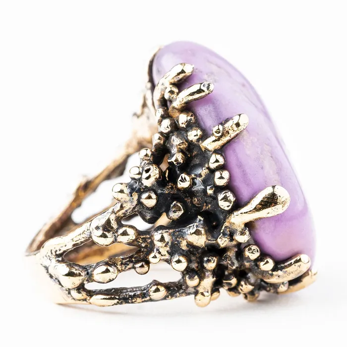 Phosphosiderite Statement Ring One of a Kind Giardinoblu Rings