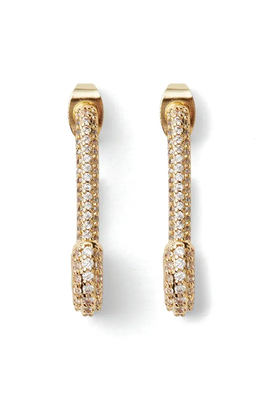 Pin up earrings Clear Crystal Haze Jewelry Earrings