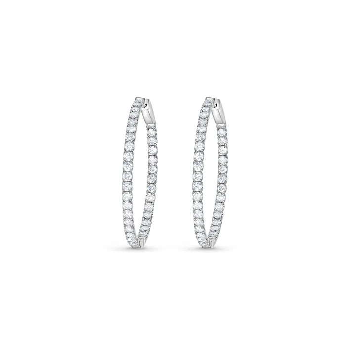 Polachecks Collection Earrings Diamond Hoop Earrings