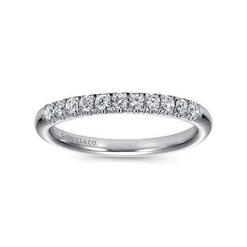 Portofino 14K White Gold 11 Stone French Pave Diamond Wedding Band 024 ct GABRIEL CO Rings Portofino 14K White Gold 11 Stone French Pave Diamond Wedding Band 024 ct GABRIEL CO Rings