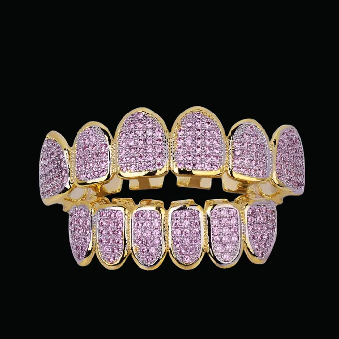 Purple Stones Iced Out Diamond Grillz COLORFUL Earrings