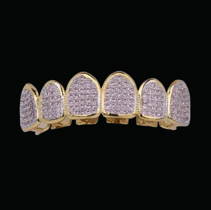 Purple Stones Iced Out Diamond Grillz COLORFUL Earrings