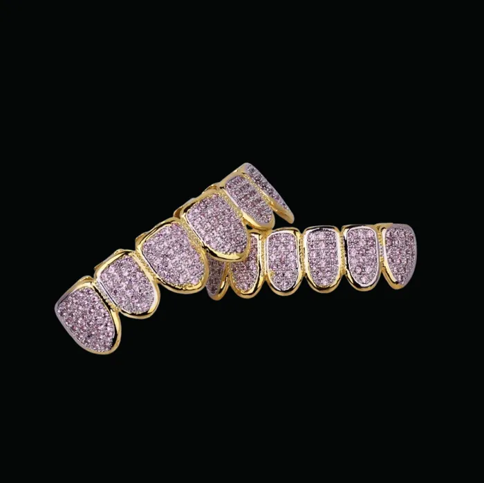 Purple Stones Iced Out Diamond Grillz COLORFUL Earrings