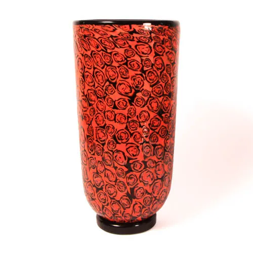 Red and black Vittorio Ferro vase Vittorio Ferro Rings