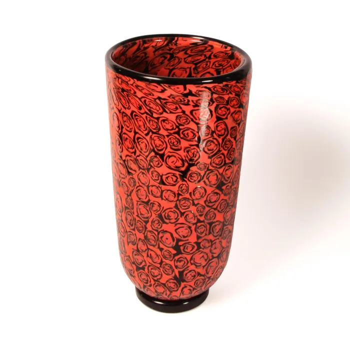 Red and black Vittorio Ferro vase Vittorio Ferro Rings Red and black Vittorio Ferro vase Vittorio Ferro Rings