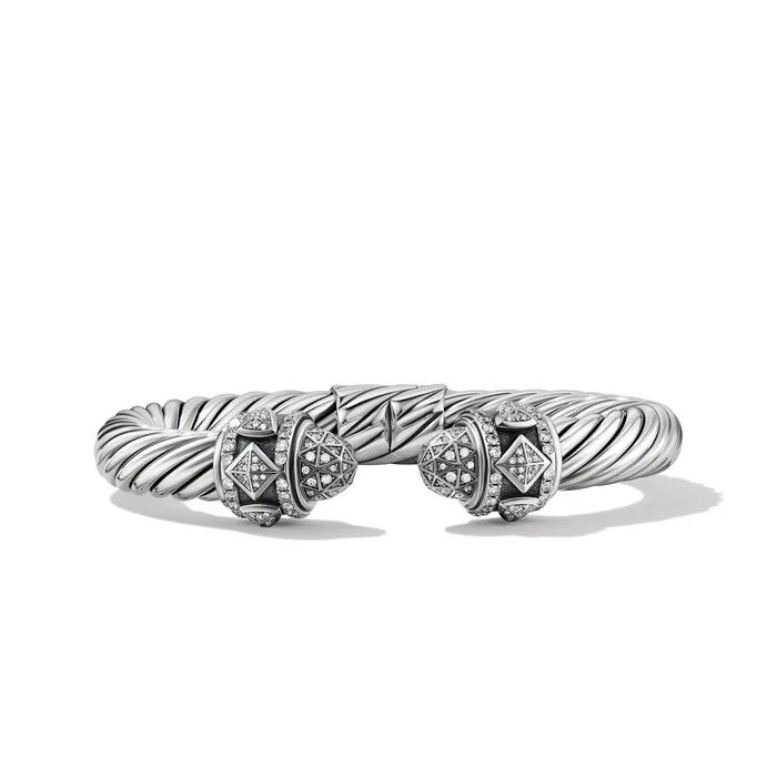 Renaissance Classic Cable Bracelet in Sterling Silver with Diamonds 9mm David Yurman Bracelets Renaissance Classic Cable Bracelet in Sterling Silver with Diamonds 9mm David Yurman Bracelets